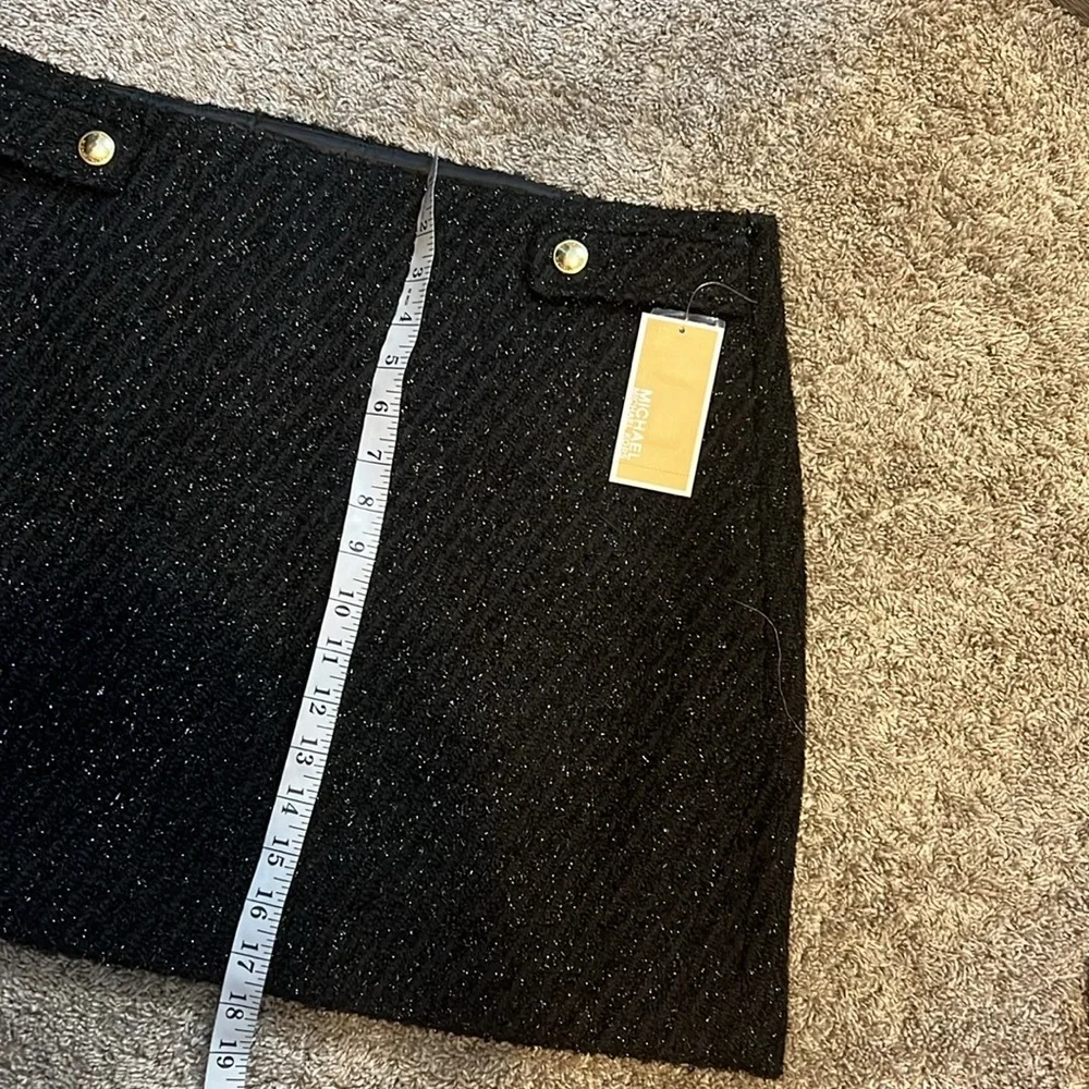 NWT MICHAEL KORS High-Waisted Tweed Mini Skirt Size 14 - Picture 14 of 14